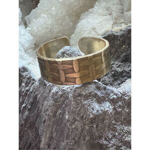Brass Ring Band, NEW, size 10, adjustable, Handmade